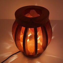 Wooden Barrel Lamp 