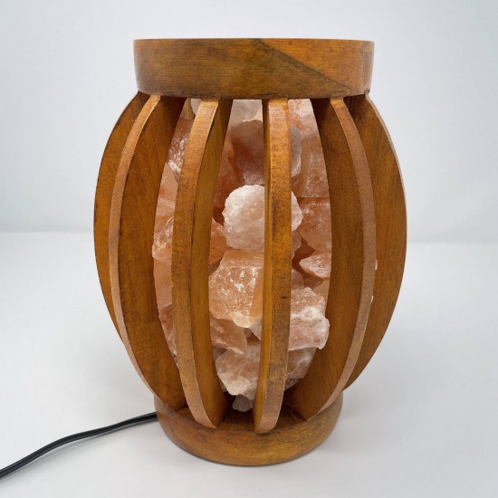 Wooden Barrel Lamp 