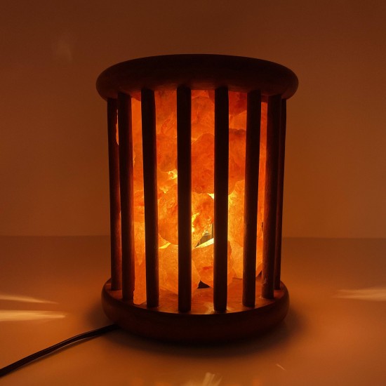 Wooden Cylinder Lamp