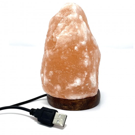 Mini Pink Natural Lamp with USB Port 
